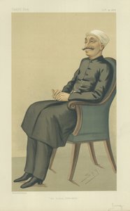 Nawab Sir Salar Jung, Een Indiase Staatsman, 14 oktober 1876, Vanity Fair cartoon door Leslie Matthew Ward