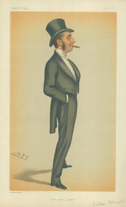 De Eerwaarde Mr. Justice Straight, De nieuwe rechter, 10 mei 1879, Vanity Fair cartoon