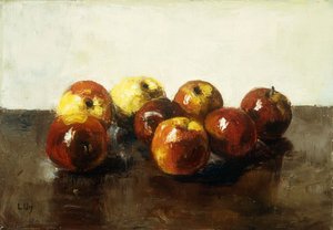 Stilleven van appels door Lesser Ury