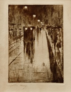 Leipziger Straße in de regen