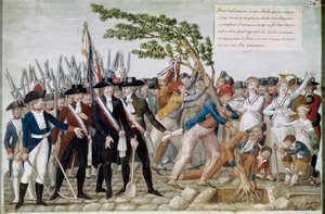 Het planten van de boom van vrijheid door Lesueur Brothers
