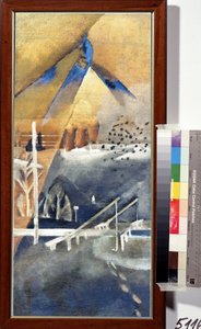 Winterlandschap door Lev Aleksandrovitc Bruni