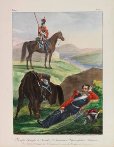 Officier van het Zwarte Zee Kozakkeneskadron Uniformen van het Russische Keizerlijke Leger