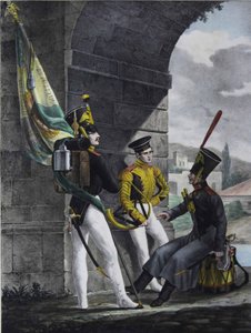 Podpraporshchik, Drummer en Hornist van het Finliandsky Guard Regiment, 1829