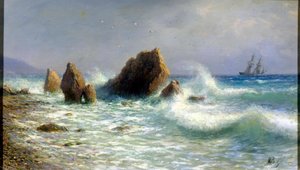 Aan de kust van Livadia, 1895 door Lev Felixovich Lagorio