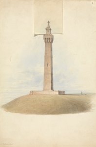 Variantontwerpen voor het Somerset-monument: Elevatie door Lewis Vulliamy