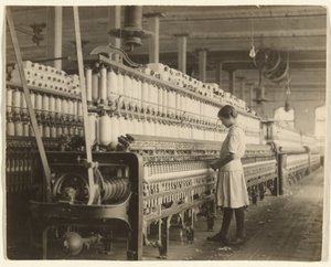 [Veertien jaar oude spinner, Brazos Valley Cotton Mill, West Texas].