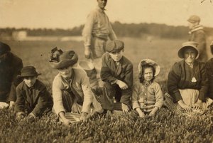 Annette Roy zou 7 zijn en Napoleon Ruel zou 9 zijn, veenbessen plukkend bij Smart