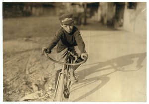 Curtin Hines, 14 jaar oud, Western Union boodschapper voor 6 maanden, Houston, Texas, 1913