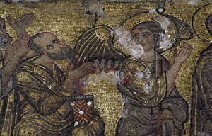 Engel, detail van de mozaïeken in de Basiliek van de Geboorte (Unesco Werelderfgoedlijst, 2012), Bethlehem, Palestina door Unbekannt Unbekannt