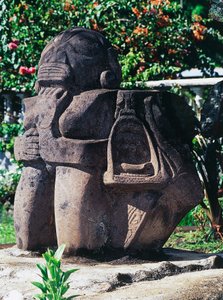 Antropomorfe Tiki-sculptuur, Papeete, Tahiti door Unbekannt Unbekannt