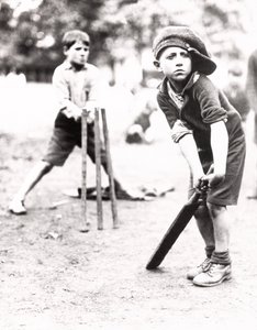 Jongens die cricket spelen door Unbekannt Unbekannt