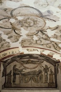 Catacomben van Kom-esh-Shuqafa, interieur van het hypogeum van Tardan