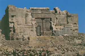 Egypte. Oud Aghurmi bij Siwa (Siwah) Oasis. Tempel van het Orakel of tempel van Amon. 26e Dynastie, 664-525 v.Chr.
