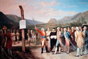 Stichting van de stad Ibarrada door Cristobal de Troya in 1606, Ecuador door Unbekannt Unbekannt
