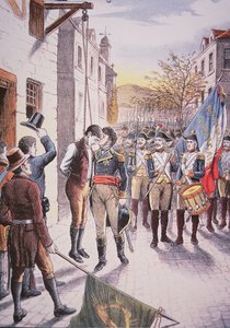 Franse generaal Jean Sarrazin kust opgehangen Ierse rebel Patrick Walsh door Unbekannt Unbekannt