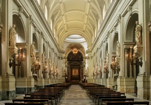 Italië, Sicilië, Palermo, kathedraal, interieur, schip