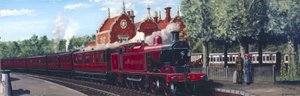 North Staffordshire Railway trein die Stone Junction binnenkomt