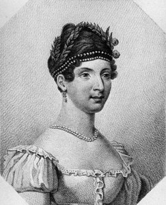 Portret van Angelica Catalani, Italiaanse sopraan, gravure