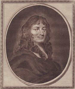 Portret van Engelse politicus Sir William Temple (1628-1699), kopergravure door John Goldar (1729-1795) naar schilderij van P Lely