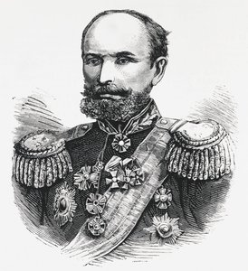 Portret van generaal Oklobjio, Russische commandant in de Kaukasus, Russisch-Turkse oorlog door Unbekannt Unbekannt
