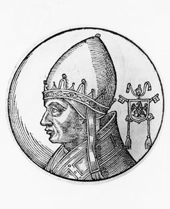 Portret van Gregorius IX (Ugolino dei Conti di Segni, circa 1170-1241) door Unbekannt Unbekannt