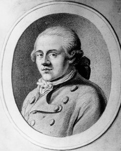 Portret van Jakob Michael Reinhold Lenz, Duitse schrijver van de Sturm und Drang-beweging, gravure door Unbekannt Unbekannt