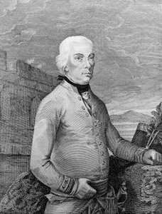 Portret van Michael Friedrich von Melas (1729-1806), in Transsylvanië geboren veldmaarschalk voor het Oostenrijkse Keizerrijk tijdens de Napoleontische Oorlogen, gravure door Unbekannt Unbekannt