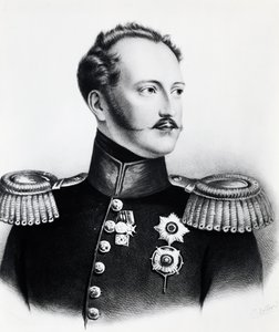 Portret van Nicolaas I Romanov, tsaar van Rusland, gravure door Unbekannt Unbekannt