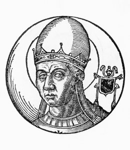 Portret van Sint Zosimus, 41e paus van de Katholieke Kerk, gravure door Unbekannt Unbekannt