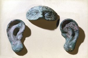 Romeinse votieve ogen en oren, brons, 200 v.Chr.-100 n.Chr. door Unbekannt Unbekannt