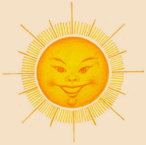 Lachende zon, tekening door Unbekannt Unbekannt