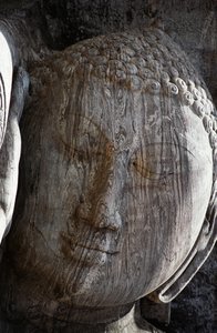 Sri Lanka, Oude Stad Polonnaruwa, Gal Vihara, liggende Boeddhabeeld