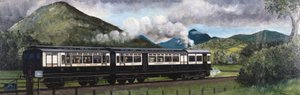De Coniston stoommotortrein op de Furness Railway, Cumbria door Unbekannt Unbekannt