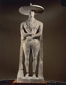 Beeld van een krijger van Capestrano (4e eeuw v.Chr.) (kalksteen) door Unbekannt Unbekannt