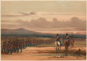 De mars door de moerassige woestijn door Lieutenant Thomas (after) Wingate