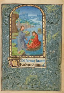 Ms. 37 (89.ML.35), fol. 22 Christus verschijnt aan Sint Jacobus de Meerdere