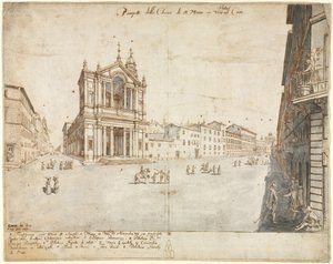Achttien Zichten van Rome: Santa Maria in Via Lata, 1665