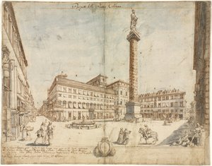 Achttien Zichten van Rome: Het Piazza Colonna