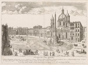 Piazza Navona uit Prospectus Locurum Urbis Romae Insignium door Lievin Cruyl
