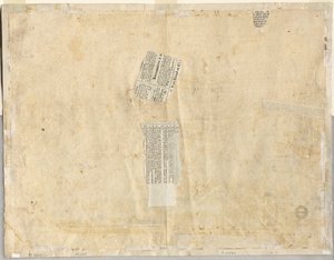 Overtrekking van een fontein van recto en schetsen van twee gezichten verso, 1665