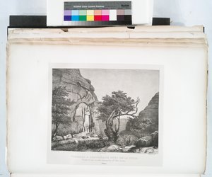 Graf gelegen nabij de noordelijke rand van de stad, Petra door Linant (Linant Pasha) Bellefonds