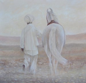 Rabari en wit paard door Lincoln Seligman