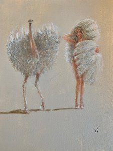 Witte struisvogelballet