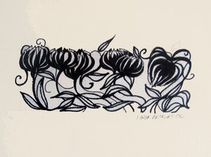 Krokus, 2014 (pen en inkt) door linda arthurs