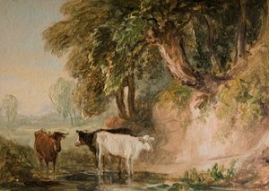 Pastorale scène met vee, 19e eeuw