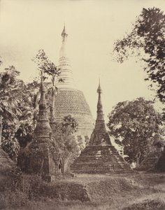 Rangoon: Dichtbij de Shwe Dagon Pagode, november 1855 (foto) door Linnaeus Tripe