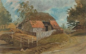 Oude schuur door Lionel Constable