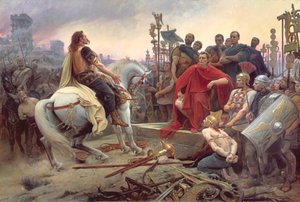 Vercingetorix legt zijn wapens neer aan de voeten van Julius Caesar, 1899