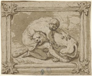 Hercules in gevecht met de Nemische leeuw